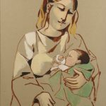 Manolo RUIZ PIPO, "Maternité"huile sur carton, 60 x 76 cm